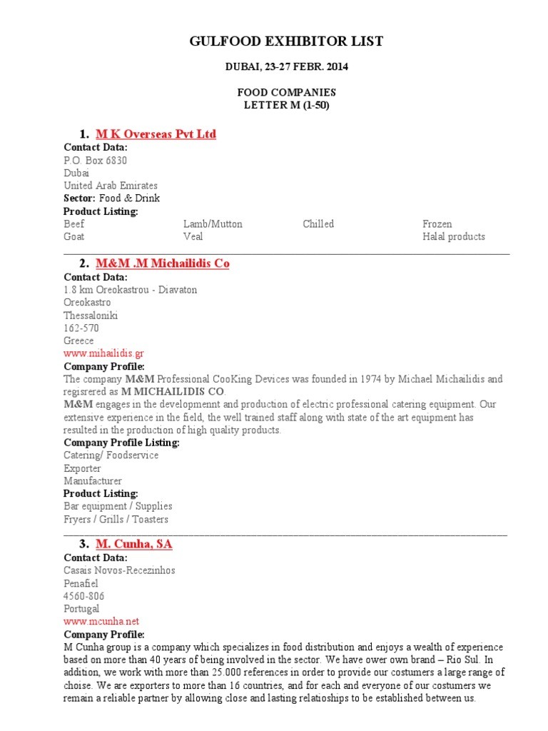 gulfood exhibitor list 시보드