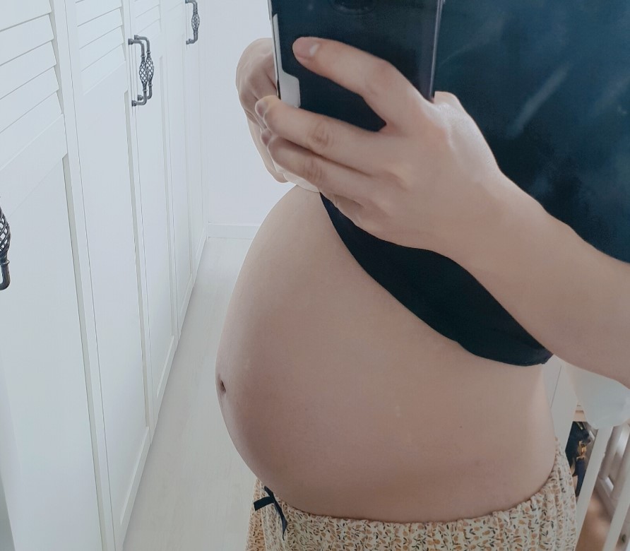 임신 38주 배크기/ 만삭 배크기/ 자연진통 기다리는중!