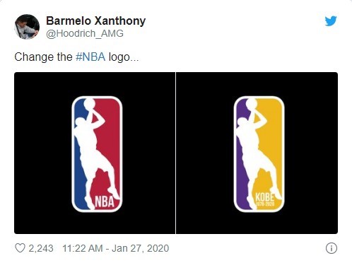 NBA의 로고 디자인을 코비브라이언트 실루엣으로 바꾸자는 청원