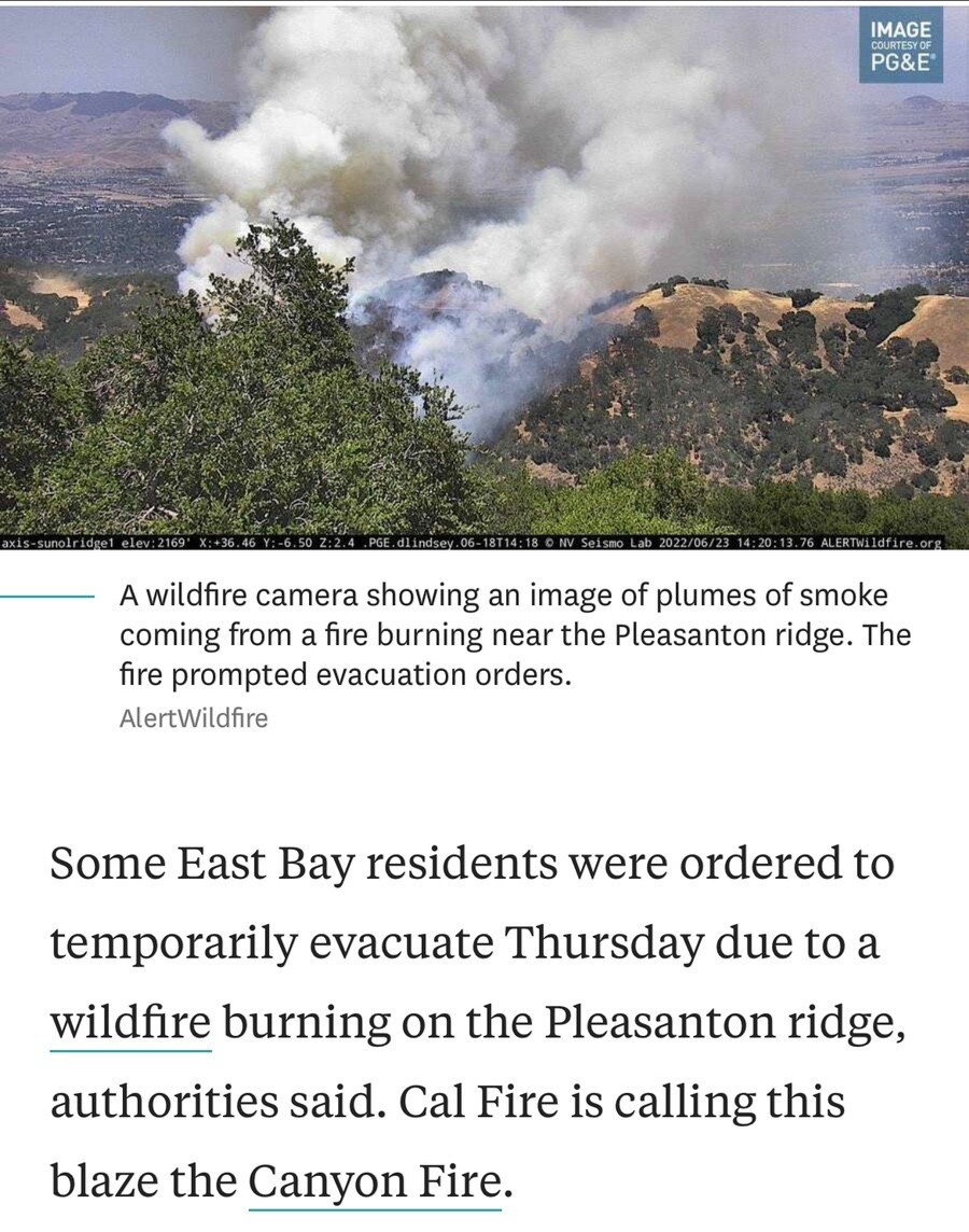 미국 캘리포니아 여름 산불, Brush fire,  Wildfire