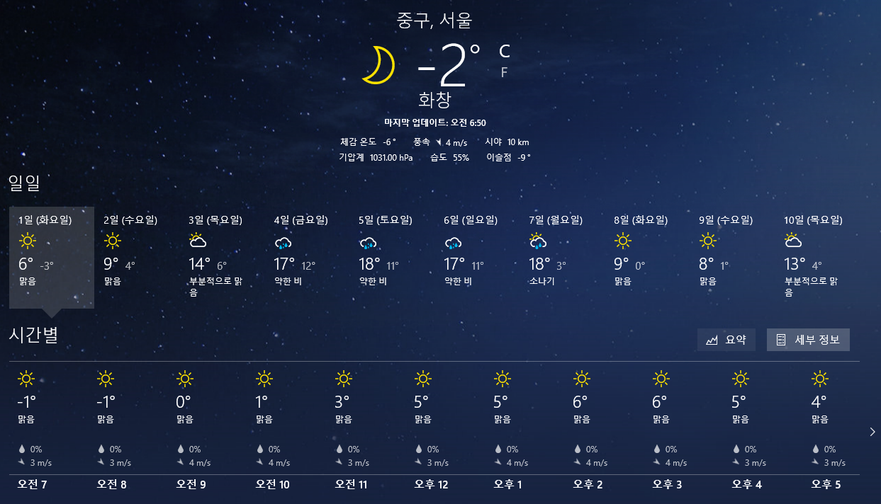 전체 게시판 - 오늘의 서울 날씨